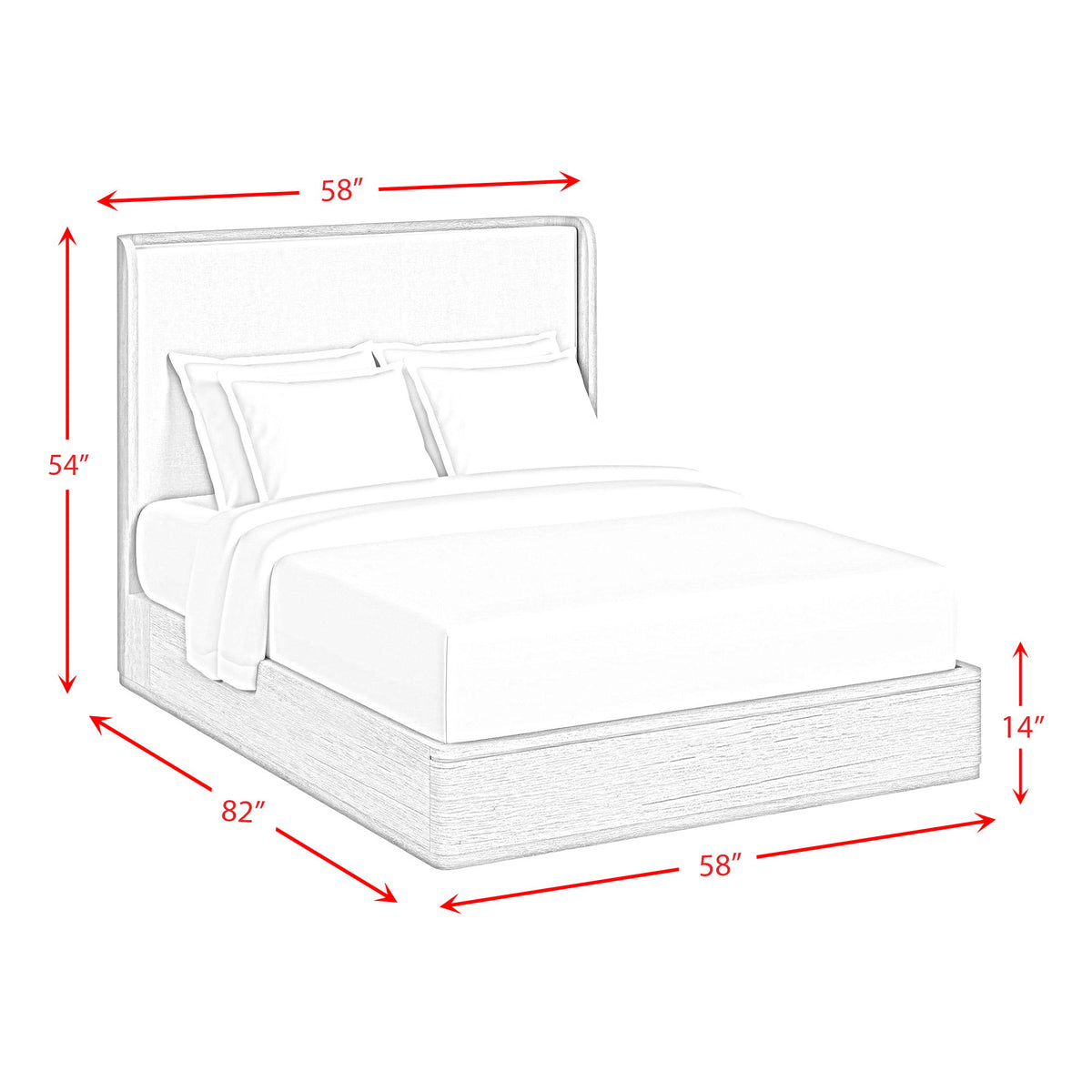Rosalie Fabric Upholstered Bed in Black by Elements International, view 20