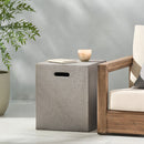 Modern Tank Holder Side Table With Smooth Concrete Surface