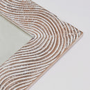 Handcarved Rectangle Mirror Accent With 3mm Glass - Antique White