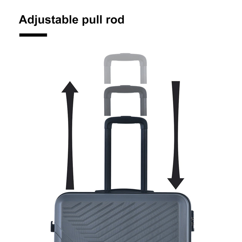 3 Piece Luggage Sets Lightweight Suitcase With Two Hooks, Spinner Wheels, Tsa Lock, Durable Hard Shell