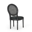 French Country Dining Chair With Cane Backrest (Set of 2)