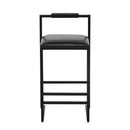 Elegant Bar Stool Set With Backrest And Footrest, Counter Height (Set of 2)