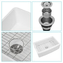 Classic Ceramic Farmhouse Sink Workstation Single Bowl With Durable Finish