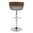 Elisa - Mid Century Modern Adjustable Barstool With Swivel With Rounded T Footrest (Set of 2)