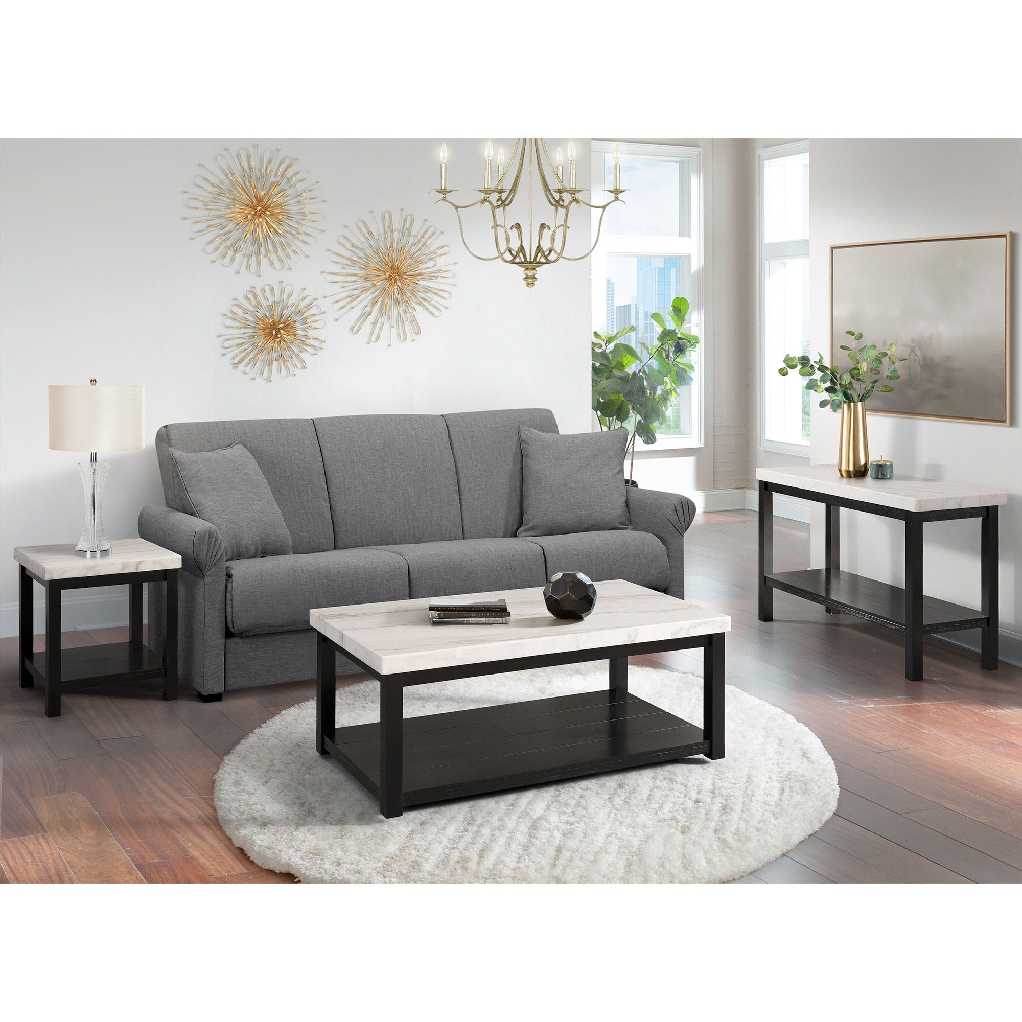 Marcello - Coffee Table With Casters - White