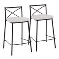 Modern Charlotte - Contemporary Fixed Height Counter Stool (Set of 2)