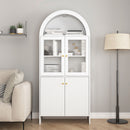 Modern Tech Inspired Dome Cabinet With LED Lighting