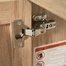 Bathroom Vanity With Reversible Resin Sink, Cabinet & Zinc Alloy Handles - Wood