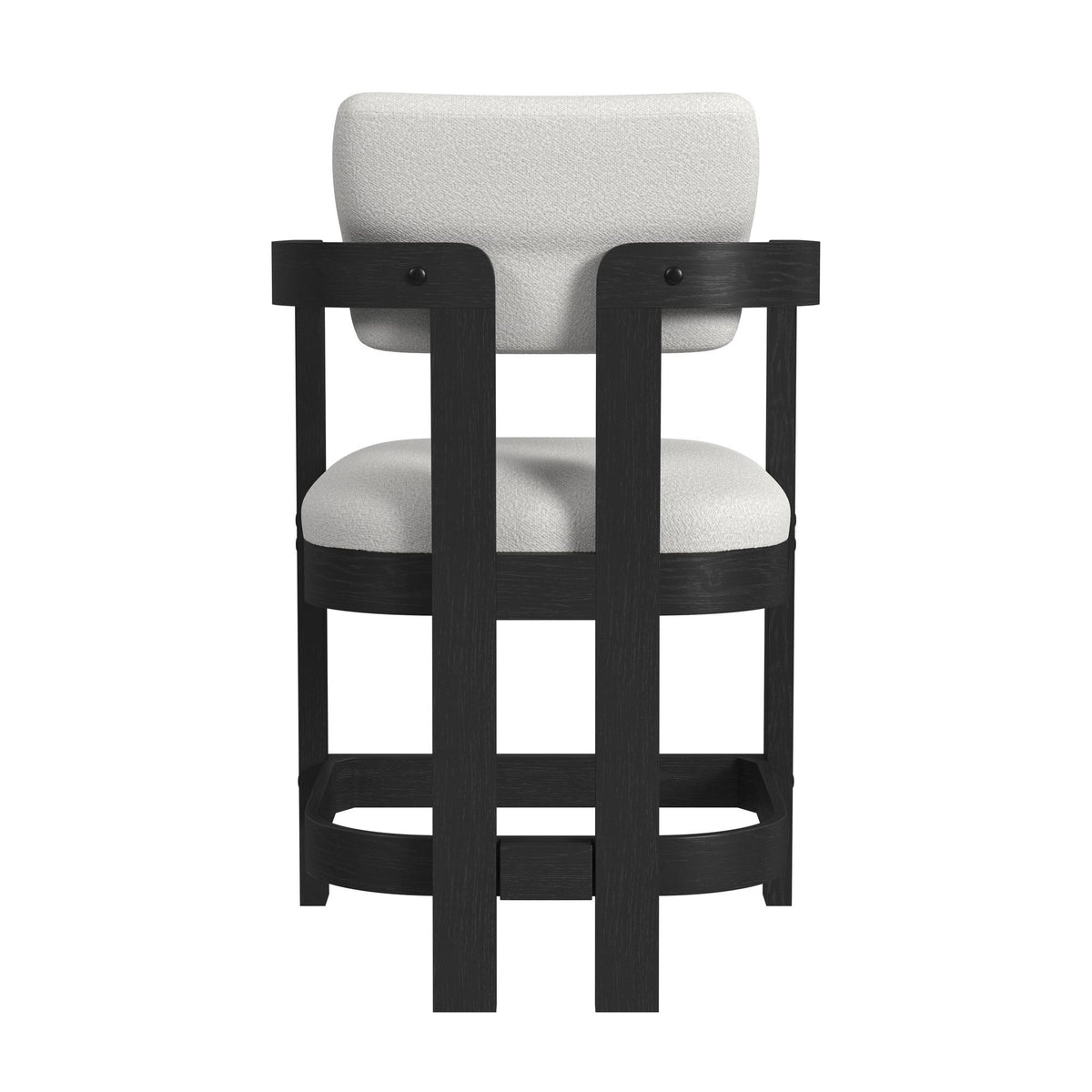 Portland Arm Counter Stool (Set of 2) in Black / White by Elements International, view 11