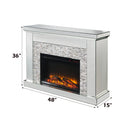 Laksha - Fireplace - Mirrored & Stone