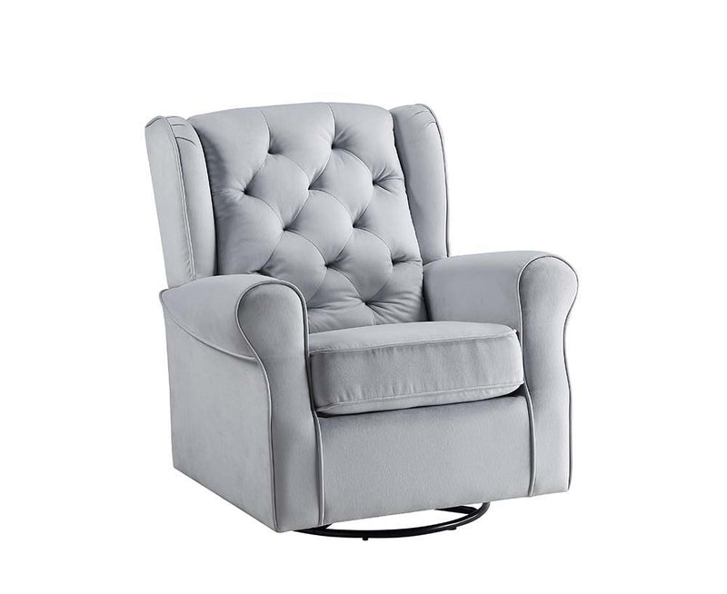 Zeger - Swivel Chair - Gray Fabric - Atlantic Fine Furniture Inc