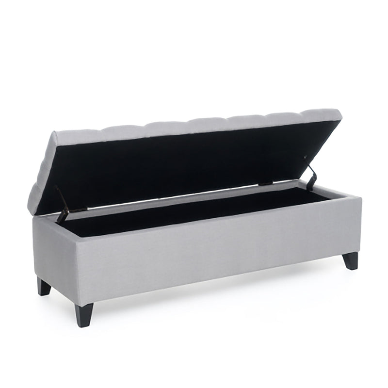 Glouster - Storage Ottoman - Light Gray