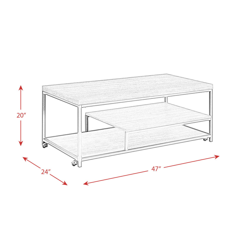 Clemens - 3 Piece Occasional Cocktail Table Set - Chrome