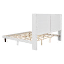 King Size, Stylish High Headboard Bed, High Quality - White