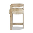 Millwick - Low Back Genuine Fur Counter Stool - Natural Blonde