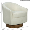 Upholstered Swivel Chair - Cream