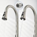 Classic High Arc Kitchen Faucet With Pull Down Sprayer, Stainless Steel - Brushed Nickel