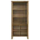 Adina - Tall Display Cabinet - Distressed Light Brown