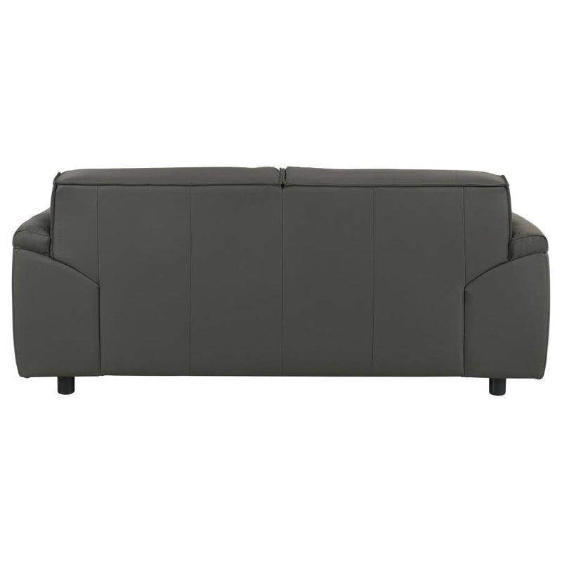 Buxton - Top Grain Leather Upholstered Loveseat