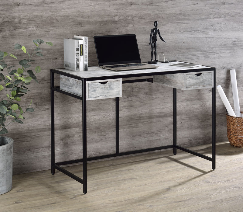 Wearn - Writing Desk - Weathered Gray & Black Finish