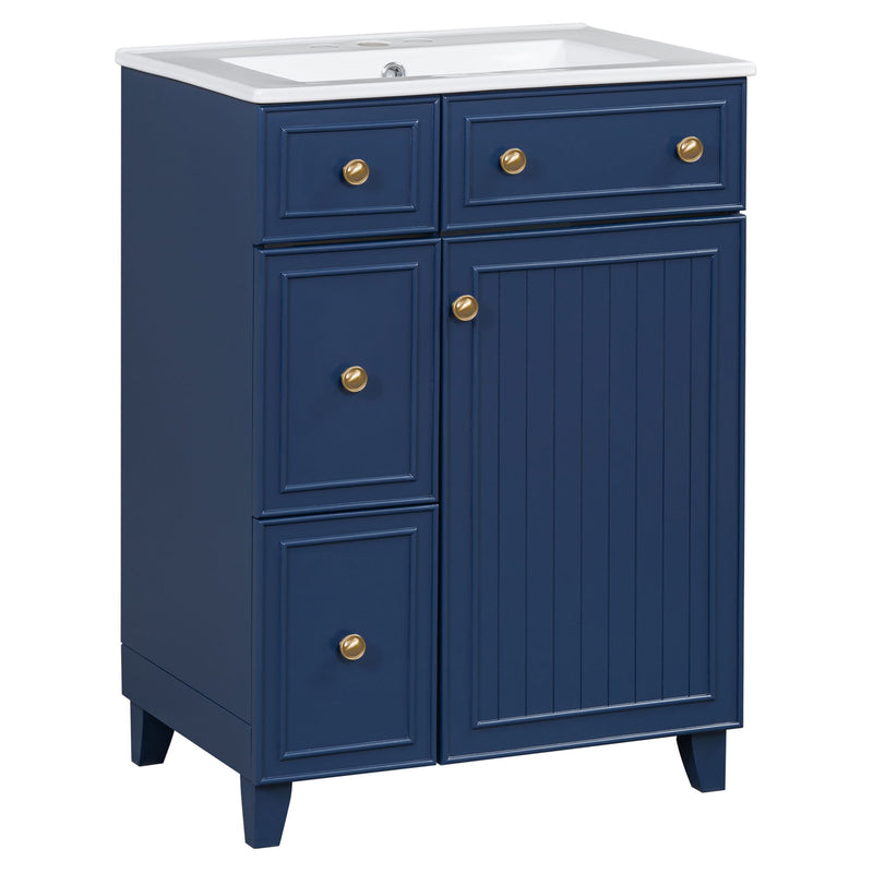 Bathroom Vanity Cabinet With Sink - Blue