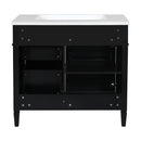 Bathroom Vanity & Top Sink, Modern Bathroom Storage Cabinet With 2 Drawers And A Tip-Out Drawer