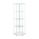 Zahavah - 4-Shelf Hexagonal Clear Glass Curio Cabinet