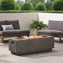 Modern Rectangular Iron Fire Pit 50,000 Btu