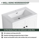 Contemporary Freestanding Bathroom Vanity With Resin Sink & Soft-Close Cabinet Doors