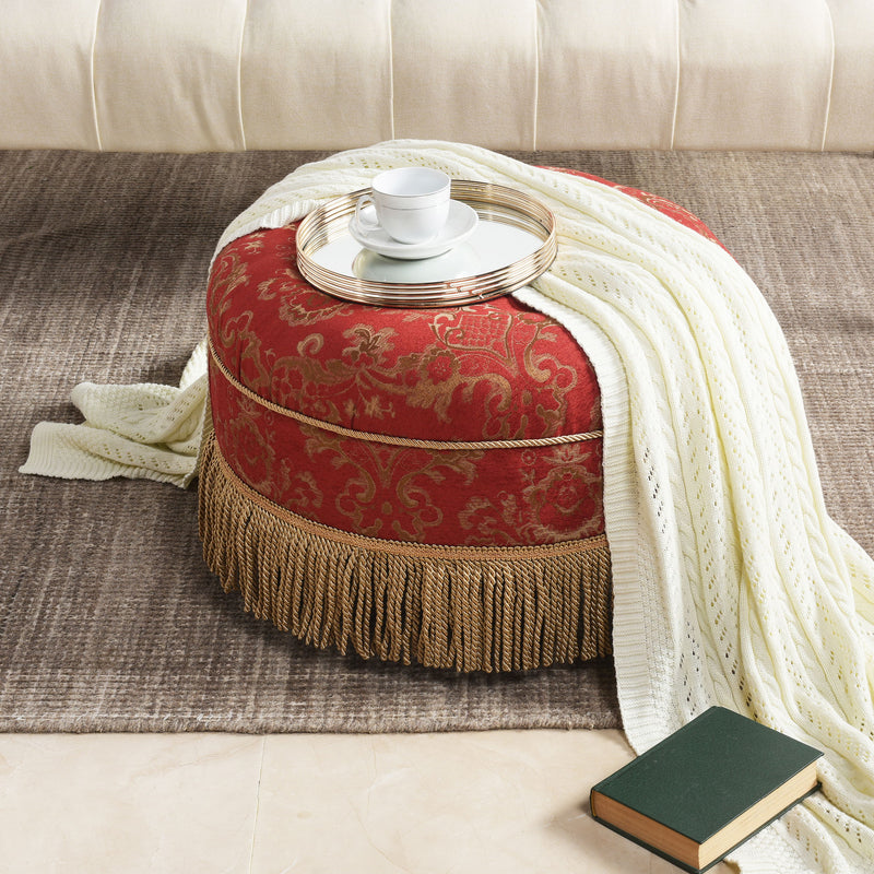 Yolanda - Round Upholstered Accent Ottoman