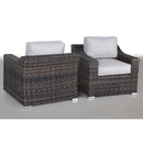 Modern Patio Chair With Cushions (Set of 2) - Brown