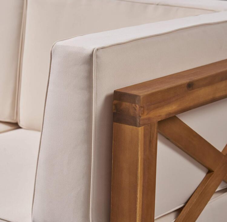 Brava - X Back Loveseat - Beige