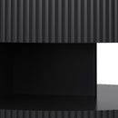 Round Coffee Table With Storage, Vertical Stripe Design