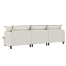 3 Seat Sofa Module For Modular Sectional Wide Seat Cloud Couch With Throw Pillows Upholstered