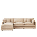 Contemporary Modular Sectional Sofa Set With Movable Ottoman