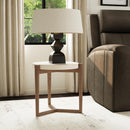 Verona - Accent Table - Beige / Dark Brown