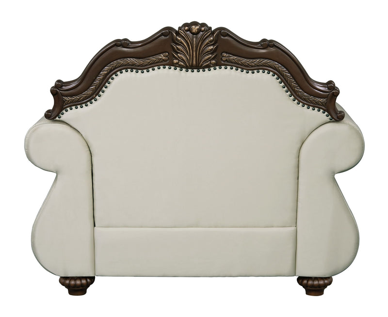 Pierce - 5 Pieces Living Room Set - Beige / Cherry