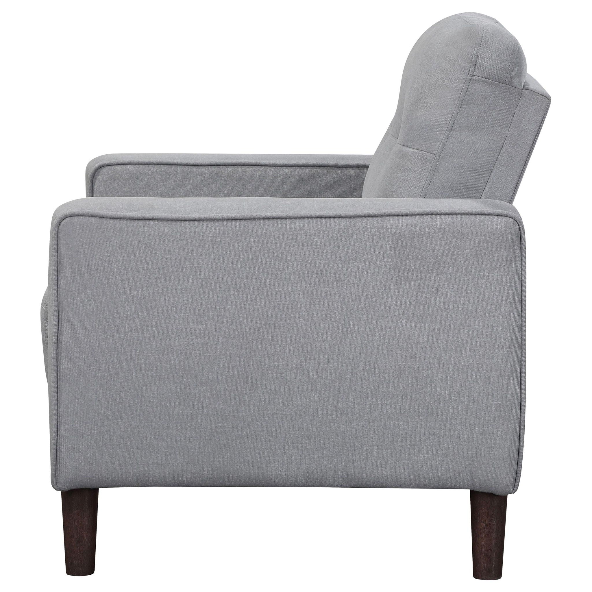 Bowen Upholstered Track Arm Tufted Accent Chair Grey - Atlantic Fine Furniture Melbourne FL