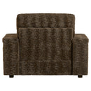Oversized Chaise Lounge Indoor Rabbit Fur Sofa Bed With Storage Ottoman And Armrests Cup Holders With Deep Seat