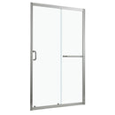 Single Sliding Bypass Shower Door, Tempered Glass Enclosure