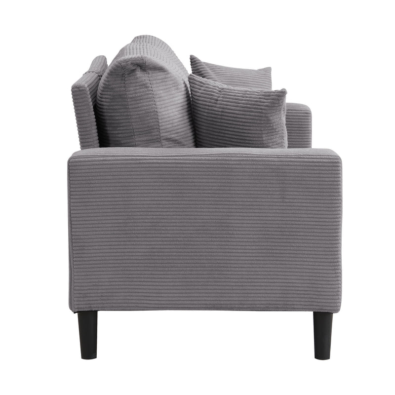 High Resilience Loveseat Sofa With Wooden Frame
