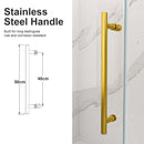 Frameless Single Sliding Shower Door With Clear Tempered Glass