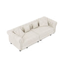 3 In 1 Convertible Sleeper Sofa Bed With Movable Ottoman
