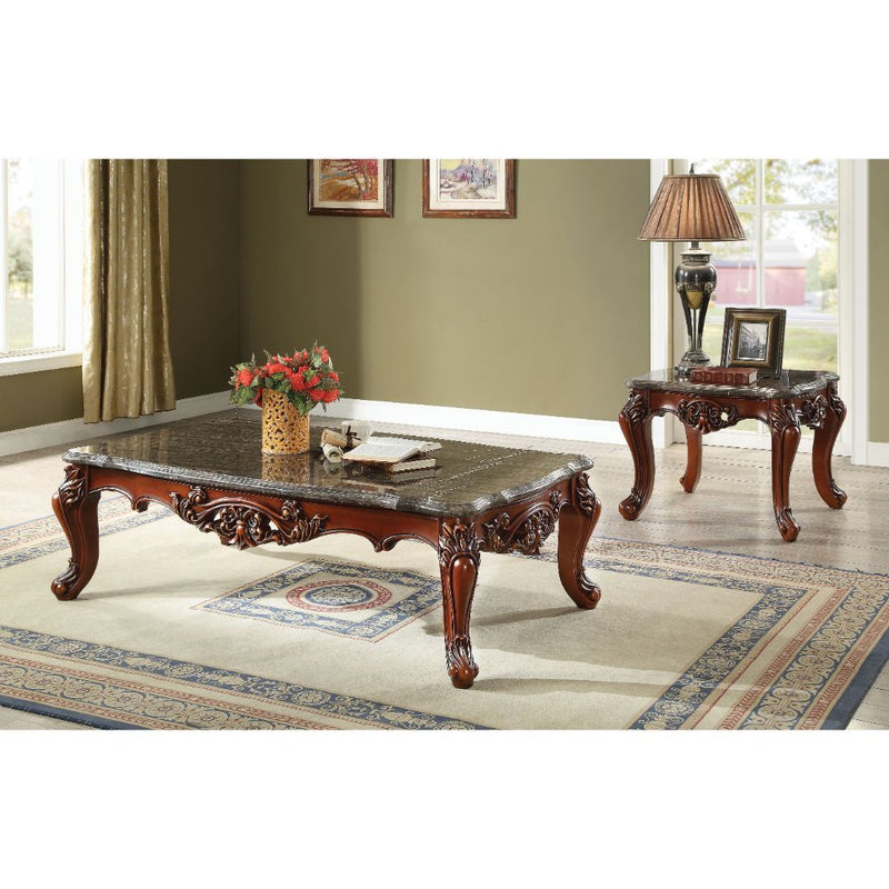 Eustoma - Coffee Table - Marble Top & Walnut