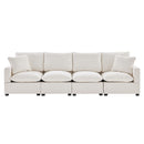 Modern Modular Sofa, 4 Seat Chenille Sectional Couch Set With 2 Pillows Included, Freely Combinable Indoor Funiture For Living Room, Apartment, Office