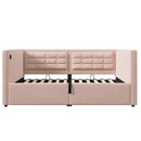 Upholstered Hydraulic Storage Daybed With USB & Type C Charging