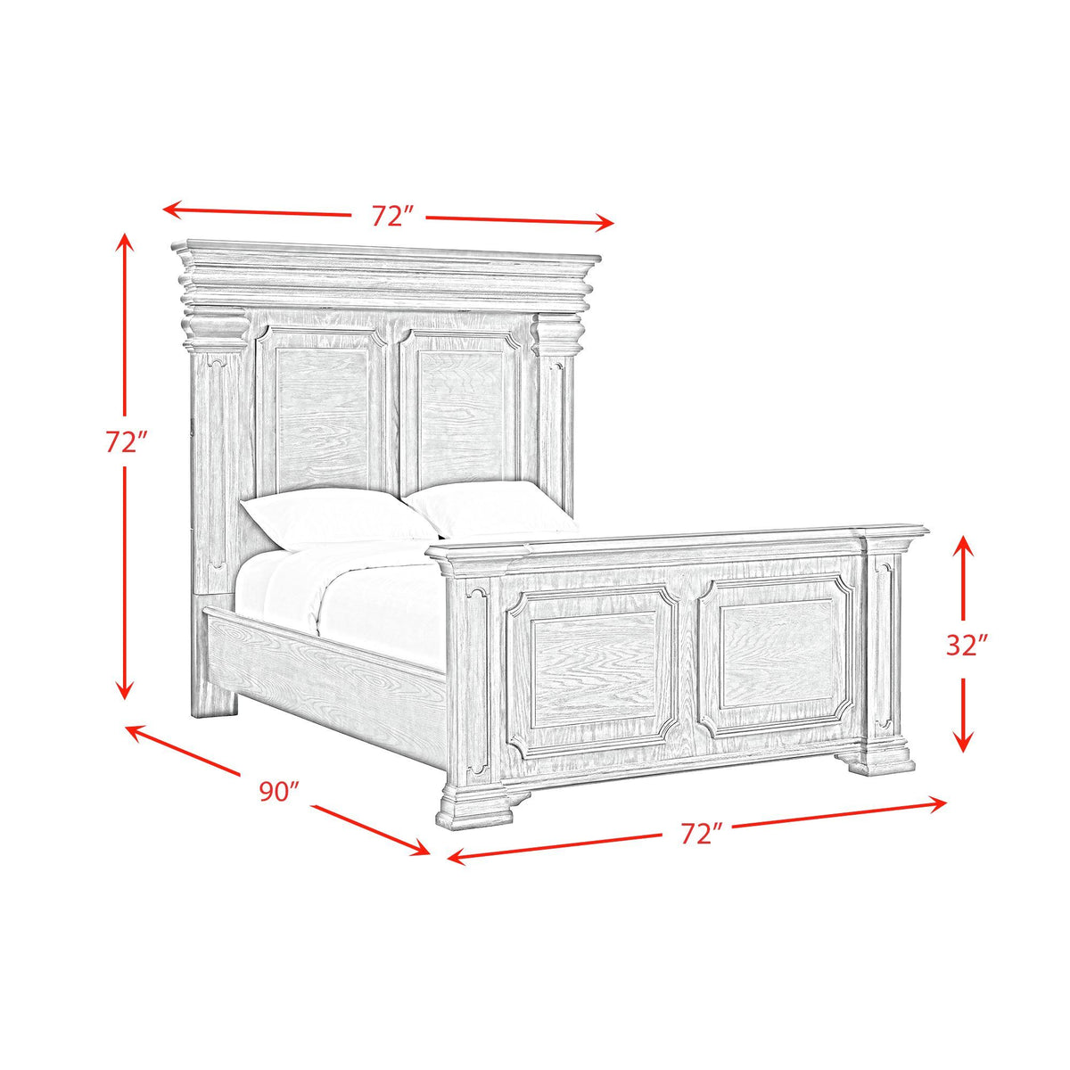 Kings Court Bed in Black by Elements International, view 24
