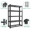 Heavy Duty 5 Tier Adjustable Metal Mesh Storage Rack With 2000 Lbs Capacity - Brushed Nickel