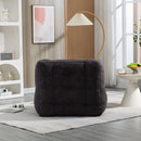 Modern Indoor Fluffy Bean Bag Chair With Memory Foam And Ottoman, Super Soft