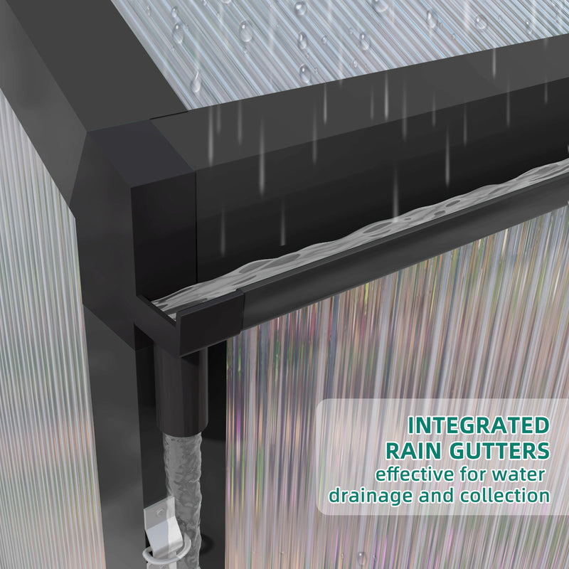 Gain Height Windproof Greenhouse All Season Outdoor Garden Shelter